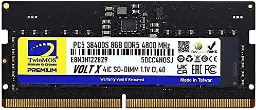 TWINMOS  TMD58GB4800S40, 8GB, DDR5, 4800MHz,  CL40, 1.1V Notebook Ram ürün görseli 1