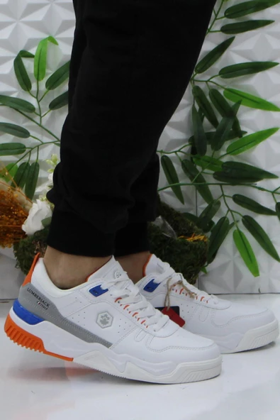 Lumberjack Bavıara Beyaz Turuncu Rahat Orijinal Ürün Sneaker Erkek Ayakkabı ürün görseli 1