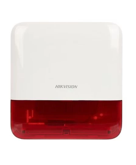HIKVISION DS-PS1-E-WE HARICI TIP KABLOSUZ ALARM SIRENI KIRMIZI ürün görseli 1
