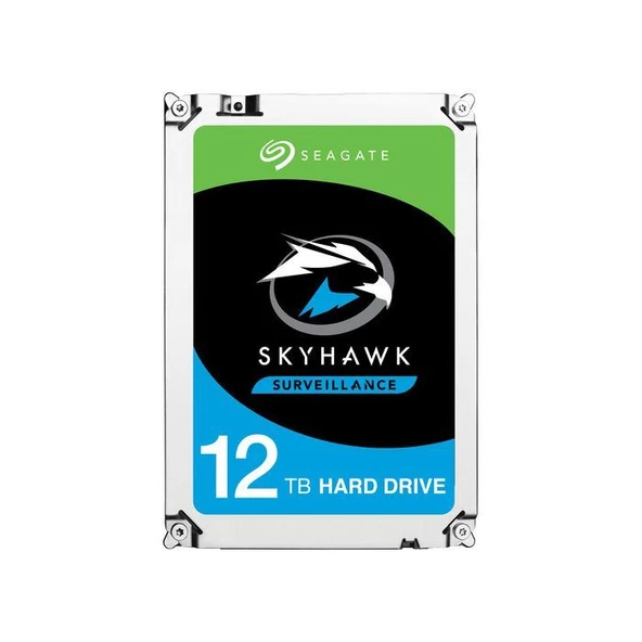 SEAGATE DSK 3.5" 12TB 7200RPM SATA 256MB SKYHAWK ST12000VE0001 ürün görseli 1