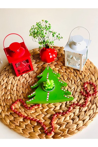 Yılbaşı Çam Ağaçlı Mumluk(tealight) ürün görseli 1