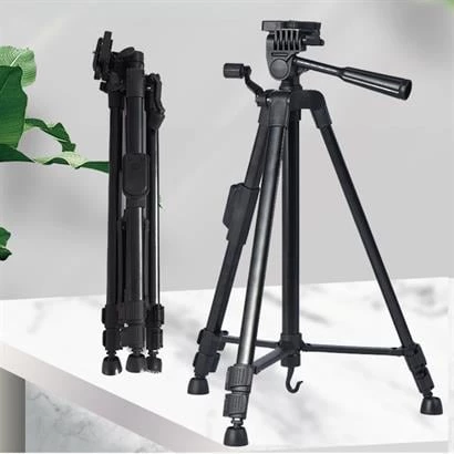Tripod Telefon ve Fotoğraf Makinası Takılabilen 146cm Bluetooth Kumandalı Tutucu ürün görseli 1