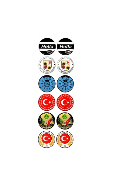Plaka Damla Sticker Etiket Pulu Suya Güneşe Dayanaklı Kaliteli (Hella-Türkiye)Model 15 ürün görseli 1