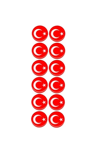 Türkiye Plaka Damla Etiket Pulu - Türk Bayrağı Plaka Pul Sticker ürün görseli 1