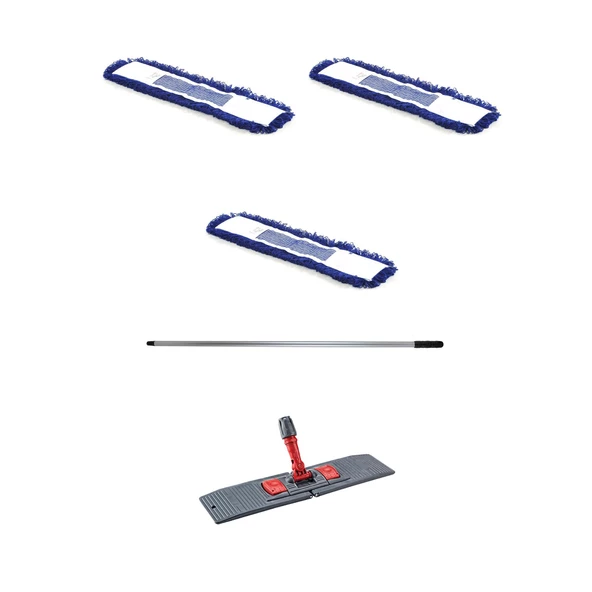 Cod-Ex Orlon Mavi Statik Toz Mop Takımı Seti - 60 Cm. - 3 Adet Mop + Mop Tutucu + Sap - 1 Takım ürün görseli 1