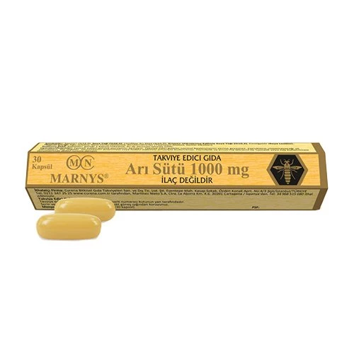 Marnys Royal Jelly Arı Sütü 1000mg 30 Kapsül ürün görseli 1