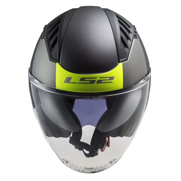 LS2 COPTER 2 URBANE MAT SİYAH-NEON SARI KASK - Resim 4