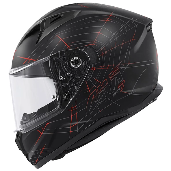 GIVI 50.7 PHOBIA MAT SİYAH-KIRMIZI KASK ürün görseli 1