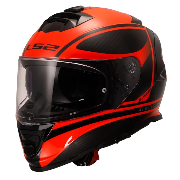LS2 STORM 2 DODGER MAT SİYAH-NEON TURUNCU KASK ürün görseli 1