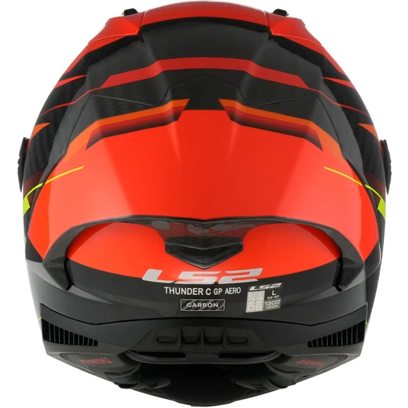 LS2 THUNDER KARBON GP AERO FIRE KIRMIZI-SİYAH KASK - Resim 4