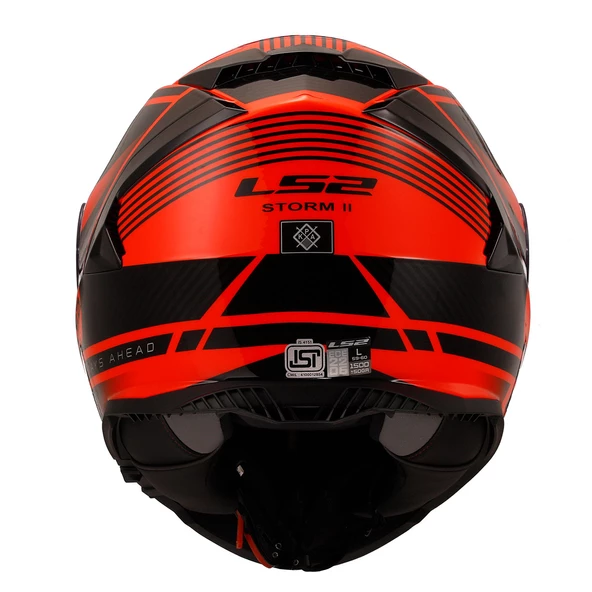 LS2 STORM 2 DODGER MAT SİYAH-NEON TURUNCU KASK - Resim 4