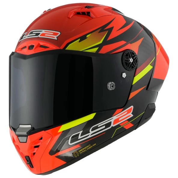LS2 THUNDER KARBON GP AERO FIRE KIRMIZI-SİYAH KASK ürün görseli 1