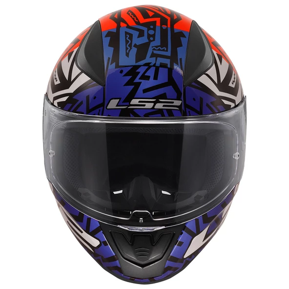 LS2 RAPID 2 MEMPHIS KIRMIZI-MAVİ KASK - Resim 3