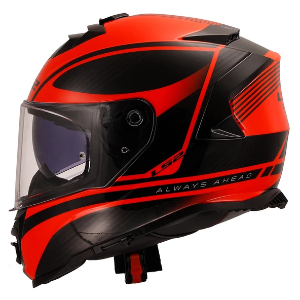 LS2 STORM 2 DODGER MAT SİYAH-NEON TURUNCU KASK - Resim 7