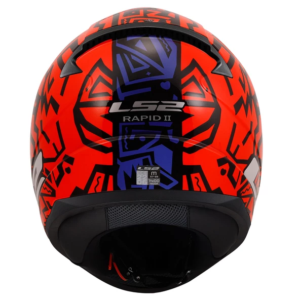 LS2 RAPID 2 MEMPHIS KIRMIZI-MAVİ KASK - Resim 11