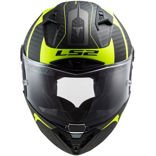 LS2 THUNDER KARBON RACING 1 MAT NEON SARI KASK - Resim 3