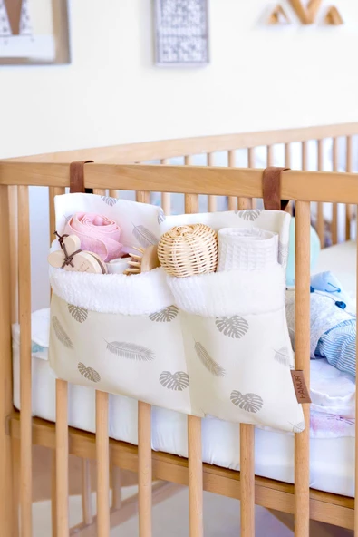 Pratik Askılı Organizer Bebek Arabası Beşik Kenar Fluffy Organizer Melis ürün görseli 1