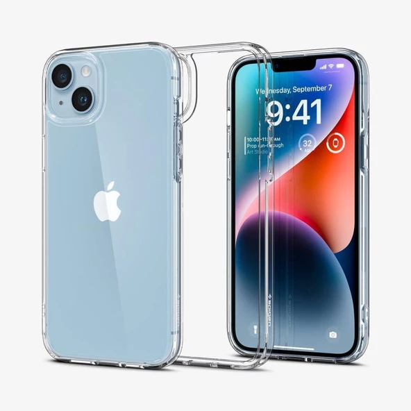SPİGEN iPhone 14 Plus Kılıf, Spigen Ultra Hybrid Crystal Clear ACS04894 ürün görseli 1