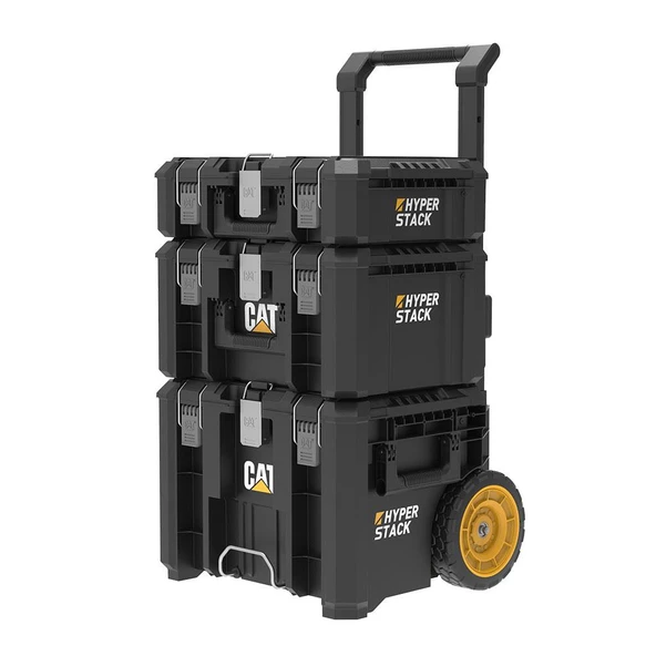 CAT DA41005 HYPER STACK Ağır Hizmet Tipi 3’Lü Tekerlekli Kilitli Takım Çantası Seti ürün görseli 1