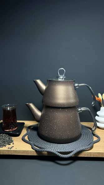 GRANİT ÇAYDANLIK TAKIMI METAL KULP ürün görseli 1