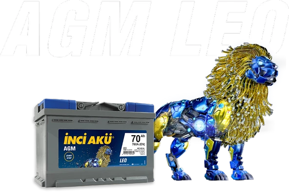 İNCİ AGM LEO 12V 70 AH AGM START &STOP AKÜ ürün görseli 1