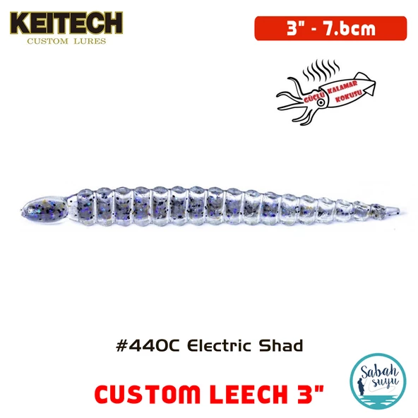 Keitech Custom Leech 7.6cm (3") #440C Electric Shad ürün görseli 1