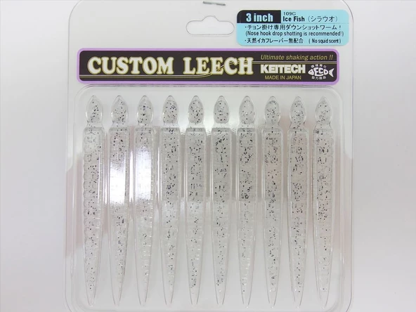 Keitech Custom Leech 7.6cm (3") #109C Ice Fish - Resim 2