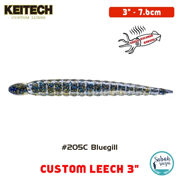 Keitech Custom Leech 7.6cm (3") #205C Bluegill ürün görseli 1