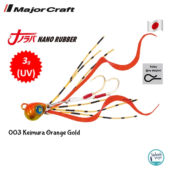 Major Craft Nano Rubber 3gr 003 Keimura Orange Gold ürün görseli 1