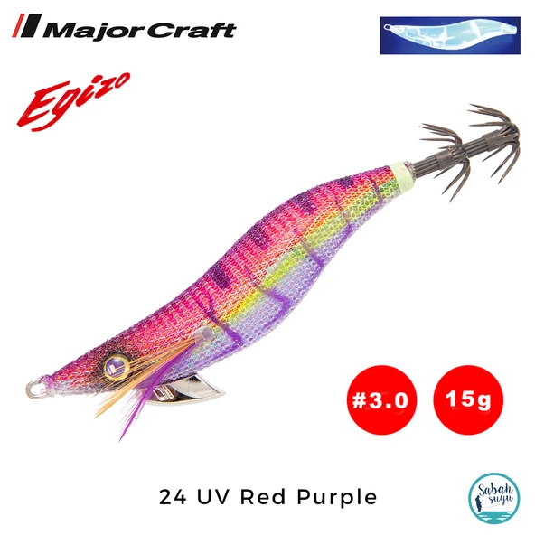 Major Craft Egi Sutte Kalamar Zokası EGZ-3.0 15gr #24 UV Red Purple ürün görseli 1