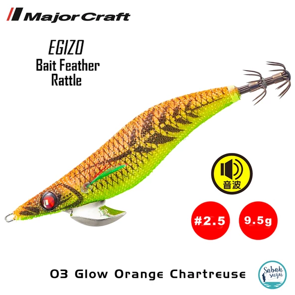 Major Craft Kalamar Zokası EBFO-2.5 9.5gr #03 Glow Orange Chartreuse ürün görseli 1