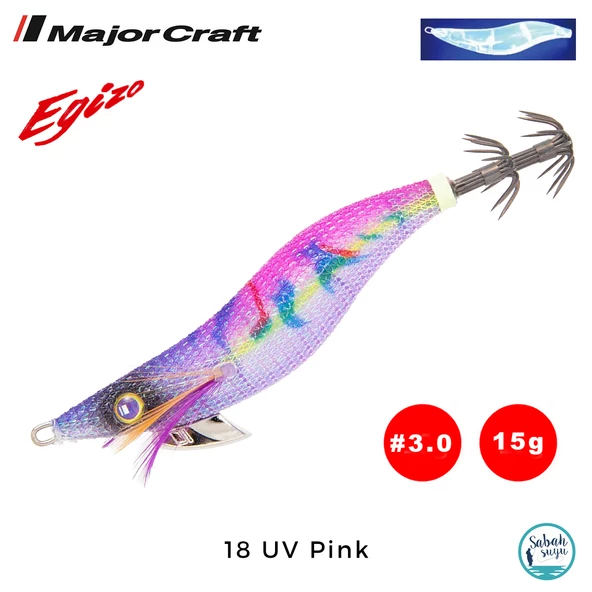 Major Craft Egi Sutte Kalamar Zokası EGZ-3.0 15gr #18 UV Pink ürün görseli 1