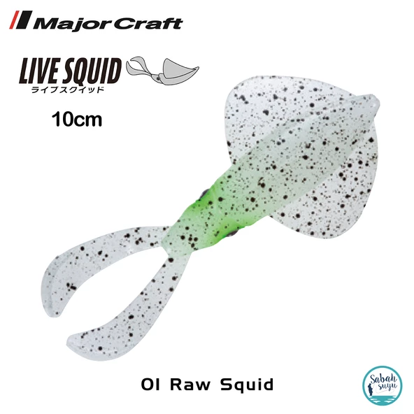 Major Craft Live Squid SQID4 10cm #01 Raw Squid (4Adet) ürün görseli 1