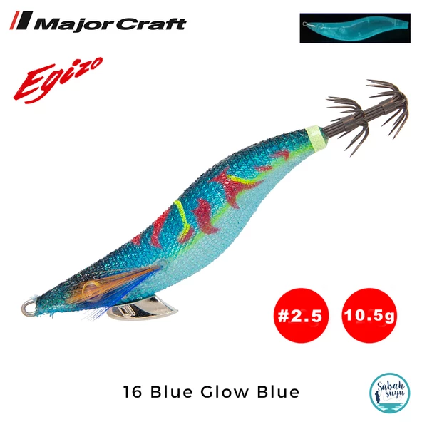 Major Craft Egi Sutte Kalamar Zokası EGZ-2.5 10.5gr #16 Blue Glow Blue ürün görseli 1