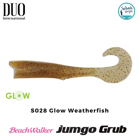 Duo Beach Walker Jumgo Grub Kuyruk 8cm S028 Glow Weatherfish (X5) ürün görseli 1