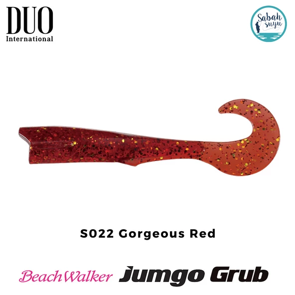 Duo Beach Walker Jumgo Grub Kuyruk 8cm S022 Gorgeous Red (X5) ürün görseli 1