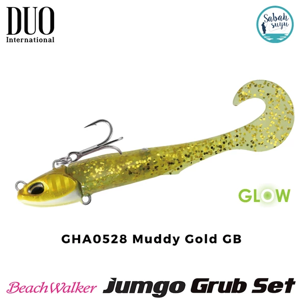 Duo Beach Walker Jumgo Grub Set 8cm 14gr GHA0528 Muddy Gold GB ürün görseli 1
