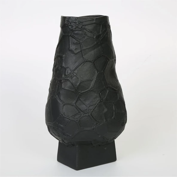 Vitale Siyah Dalgalı Vazo 24*22*31 Cm AK.JM00021 ürün görseli 1