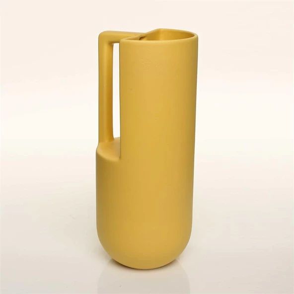 Vitale Handle Sarı Vazo Büyük 12*12*29 Cm AK.JL0043 ürün görseli 1