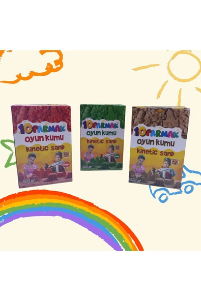 RENGARENK EĞİTİCİ OYUN KUMU KINETİC SAND 500 ML 3 ADET ürün görseli 1