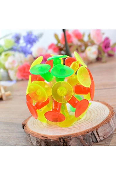 Vantuz Top Cama Yapışan Virüs Şekilli Popit Vantuzlu Top Stres Oyunu ürün görseli 1