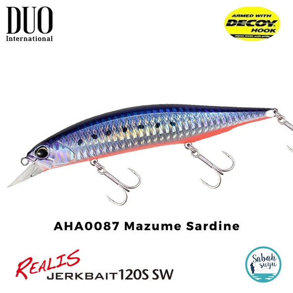 Duo Realis Jerkbait 120S SW AHA0087 Mazume Sardine ürün görseli 1