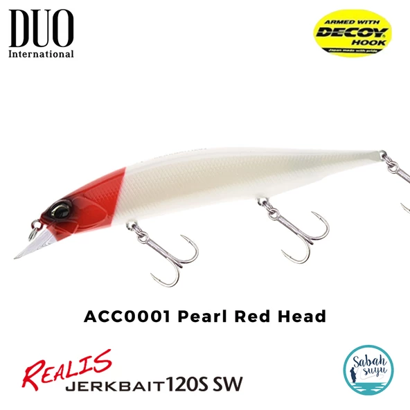Duo Realis Jerkbait 120S SW ACC0001 Pearl Red Head ürün görseli 1