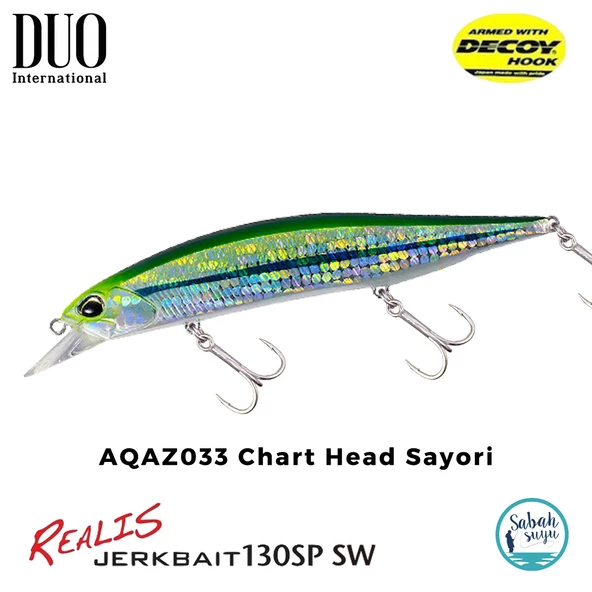 Duo Realis Jerkbait 130SP SW AQAZ033 Chart Head Sayori ürün görseli 1