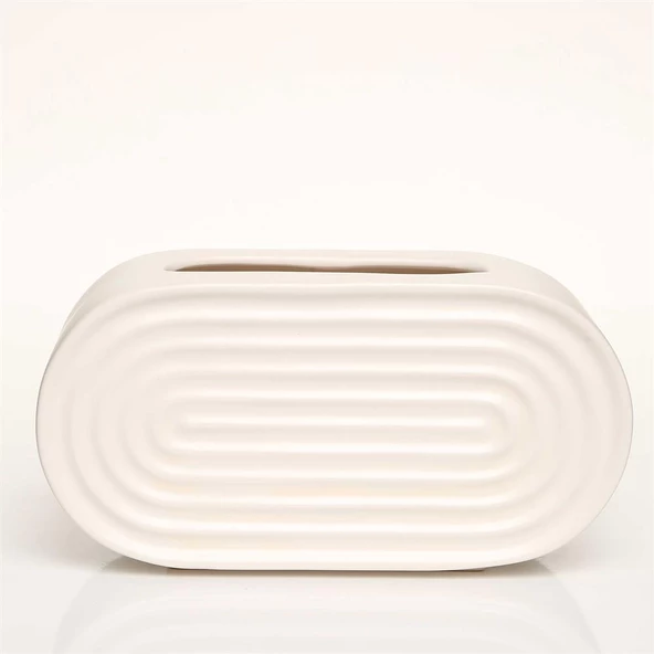 Vitale Oasıs Beyaz Vazo Küçük 21*9*11 Cm AK.JL0007 ürün görseli 1