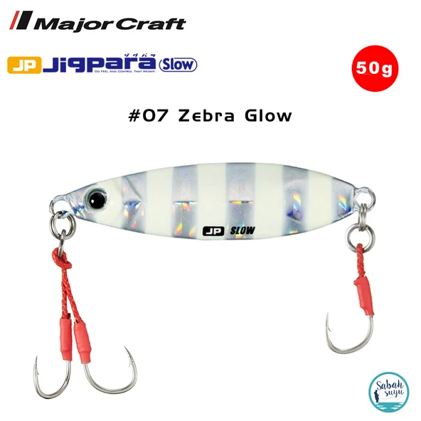 Major Craft Jigpara Slow JPSLOW-50gr 65mm #07 Zebra Glow ürün görseli 1
