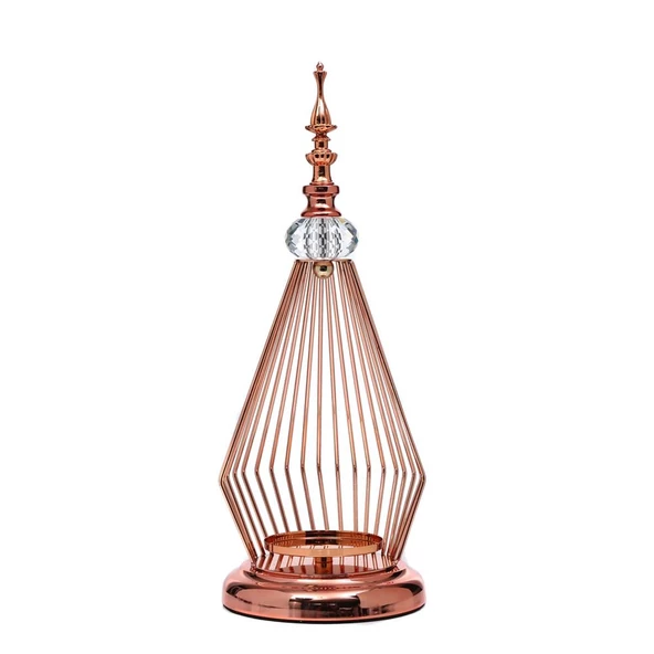 Vitale Prizma Dekoratif Mumluk Bronz 15x14x37 cm AK.JE0069 ürün görseli 1