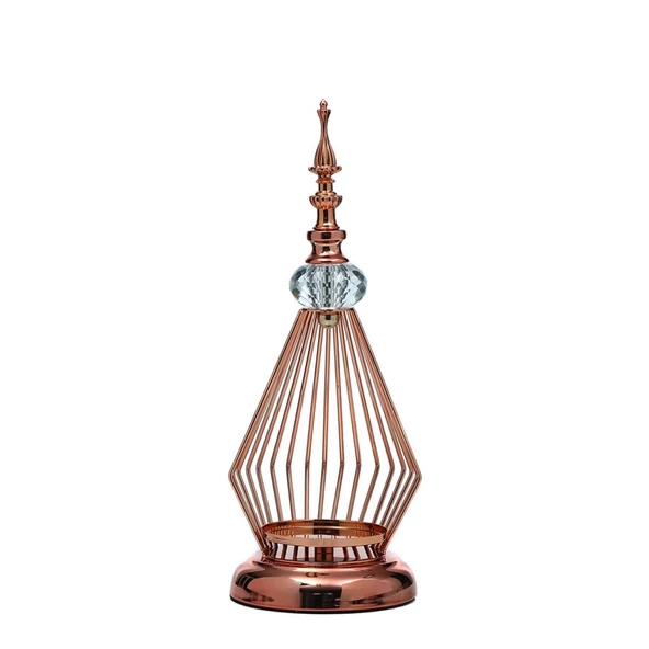 Vitale Prizma Dekoratif Mumluk Bronz 13x12x32 cm AK.JE0070 ürün görseli 1
