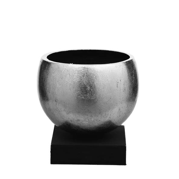 Vitale Fiber Glass Vazo Silver 25x20x27 cm AK.WLT0393 ürün görseli 1