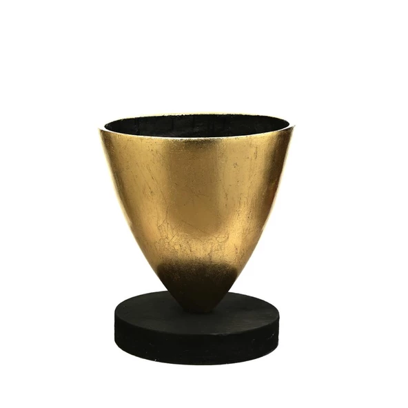 Vitale Fiber Glass Vazo Gold 36x30x42 cm AK.WLT0430 ürün görseli 1